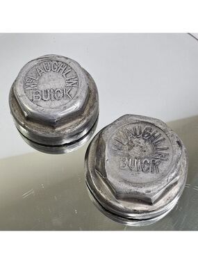 Vintage Buick Mclaughlin Wheel Hub Grease Caps Set 2 Different Sizes Rare Oldies